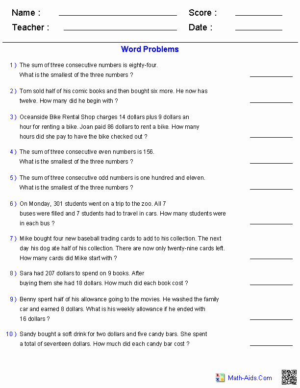 43 Age Word Problems Worksheet Chessmuseum Template Library