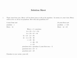 Age Word Problems Worksheet Lovely Age Word Problems by Joezhou