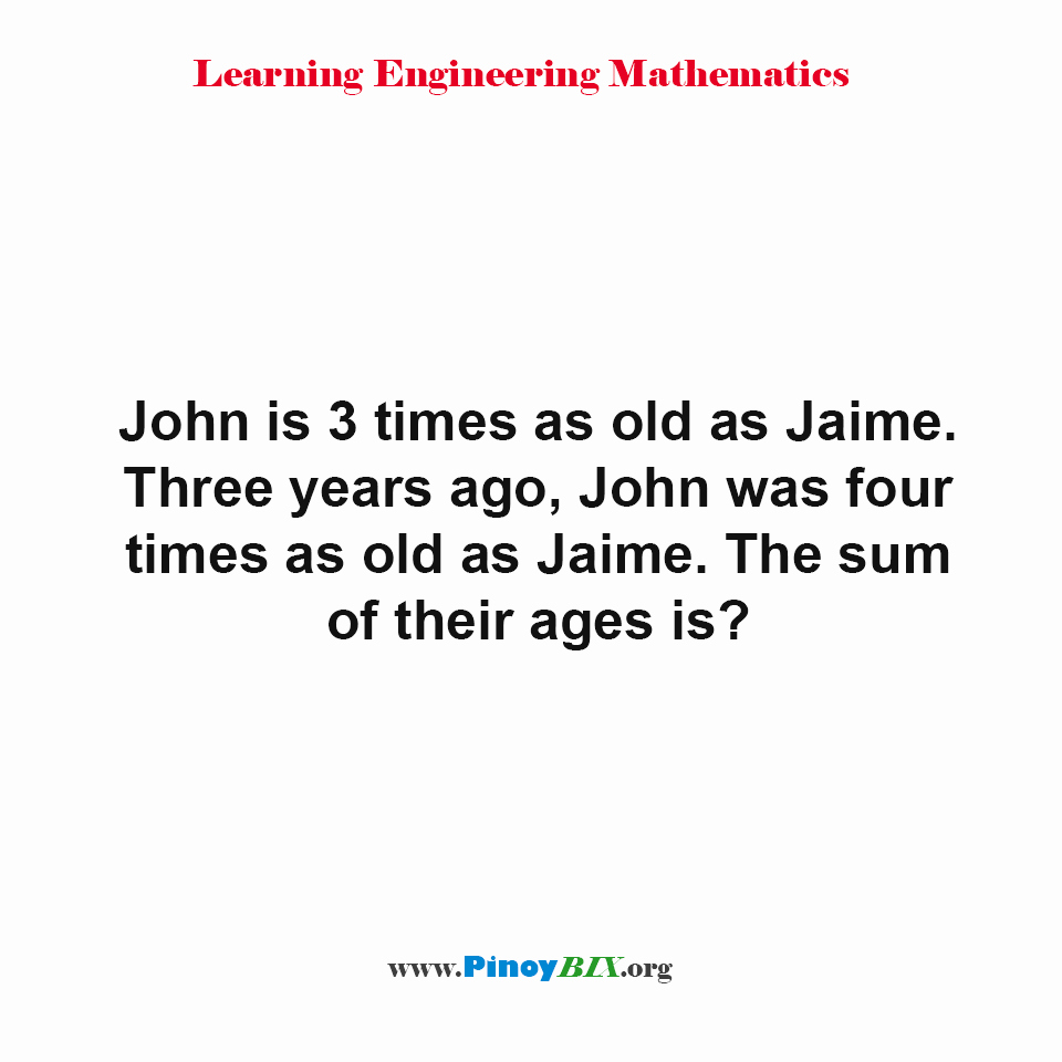43 Age Word Problems Worksheet