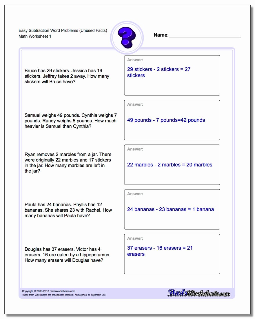 Age Word Problems Worksheet New Word Problems