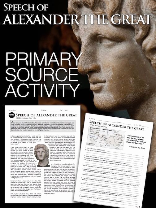 Alexander the Great Worksheet New Alexander the Great Primary source Worksheet Teaches About