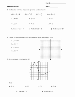 Algebra 1 Function Notation Worksheet Beautiful Function Notation Worksheet