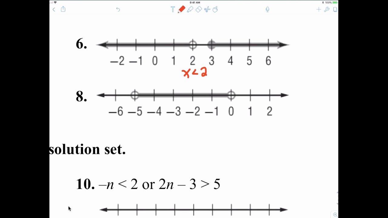 Algebra 1 Inequalities Worksheet Elegant Algebra 1 7th Period 5 4 Worksheet Compound Inequalities