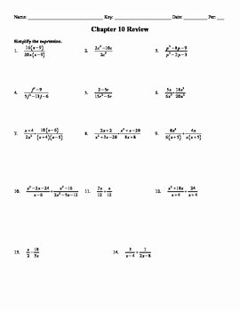 Algebra 1 Review Worksheet Awesome Holt Algebra Chapter 10 “rational Functions &amp; Eq Ns