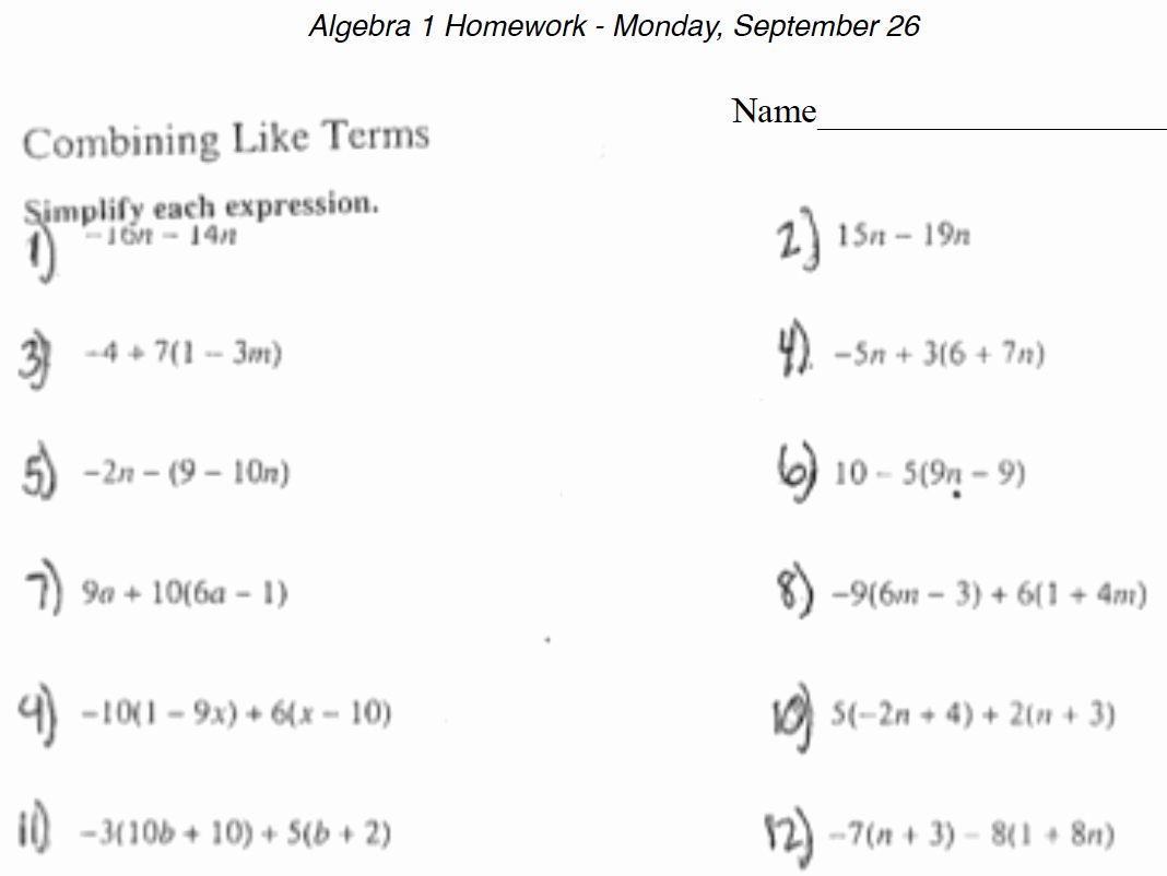 Algebra 1 Word Problems Worksheet Unique Algebra 1