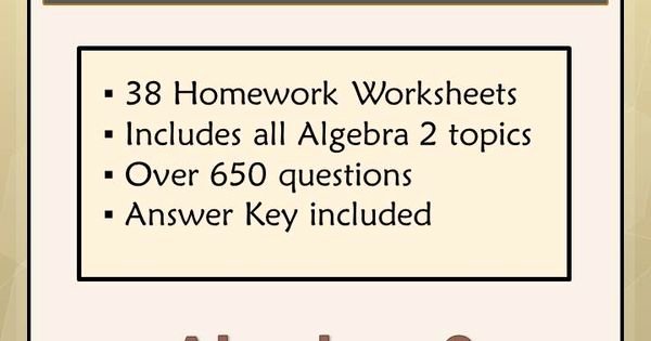 Algebra 2 Review Worksheet Best Of Algebra 2 Homework Worksheets Review Worksheets