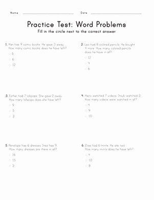 Algebra 2 Word Problems Worksheet Lovely Practice Test Word Problems Worksheet