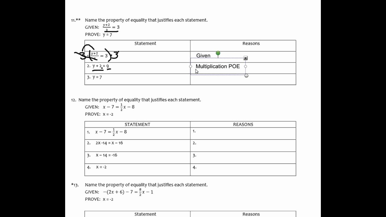 Algebraic Proofs Worksheet with Answers Beautiful Geometry Algebraic Proof Worksheet Breadandhearth