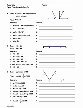 Algebraic Proofs Worksheet with Answers Beautiful Geometry Worksheets and Geometry Proofs On Pinterest
