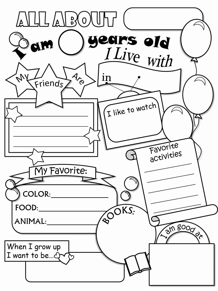 All About Me Printable Worksheet New 25 Best Ideas About All About Me On Pinterest