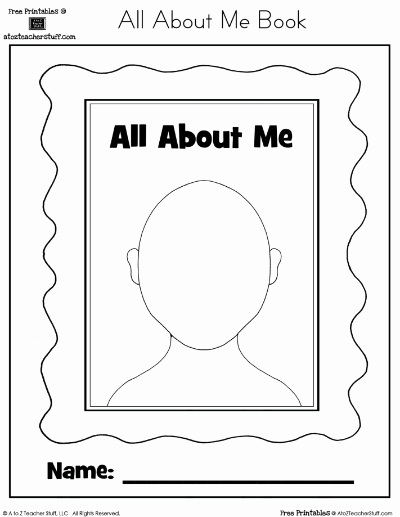 All About Me Printable Worksheet New All About Me Printable Book