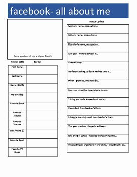 All About Me Worksheet Fresh All About Me Worksheet Facebook Page by Buckeye School