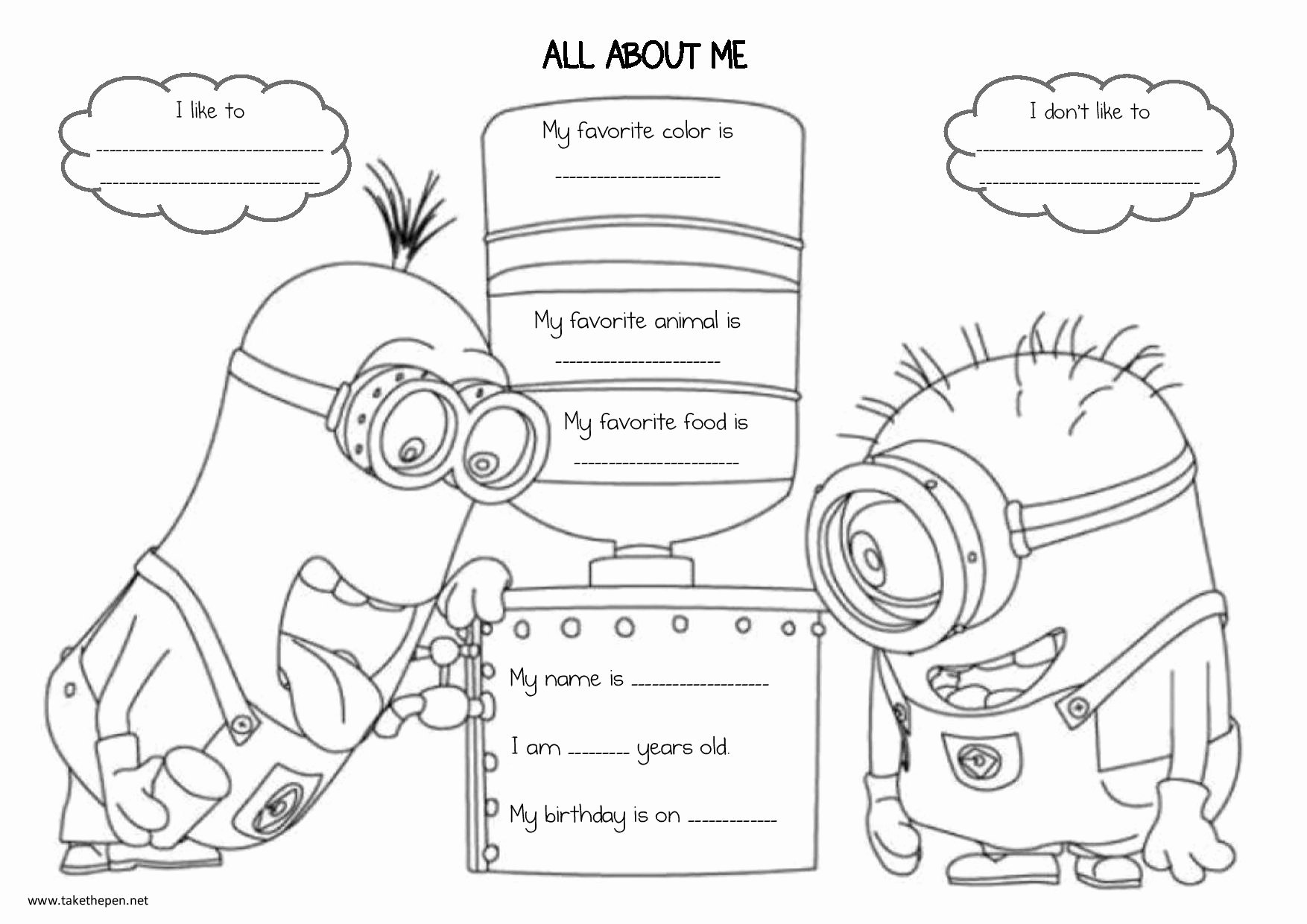 All About Me Worksheet Pdf Awesome All About Me Worksheetstake the Pen