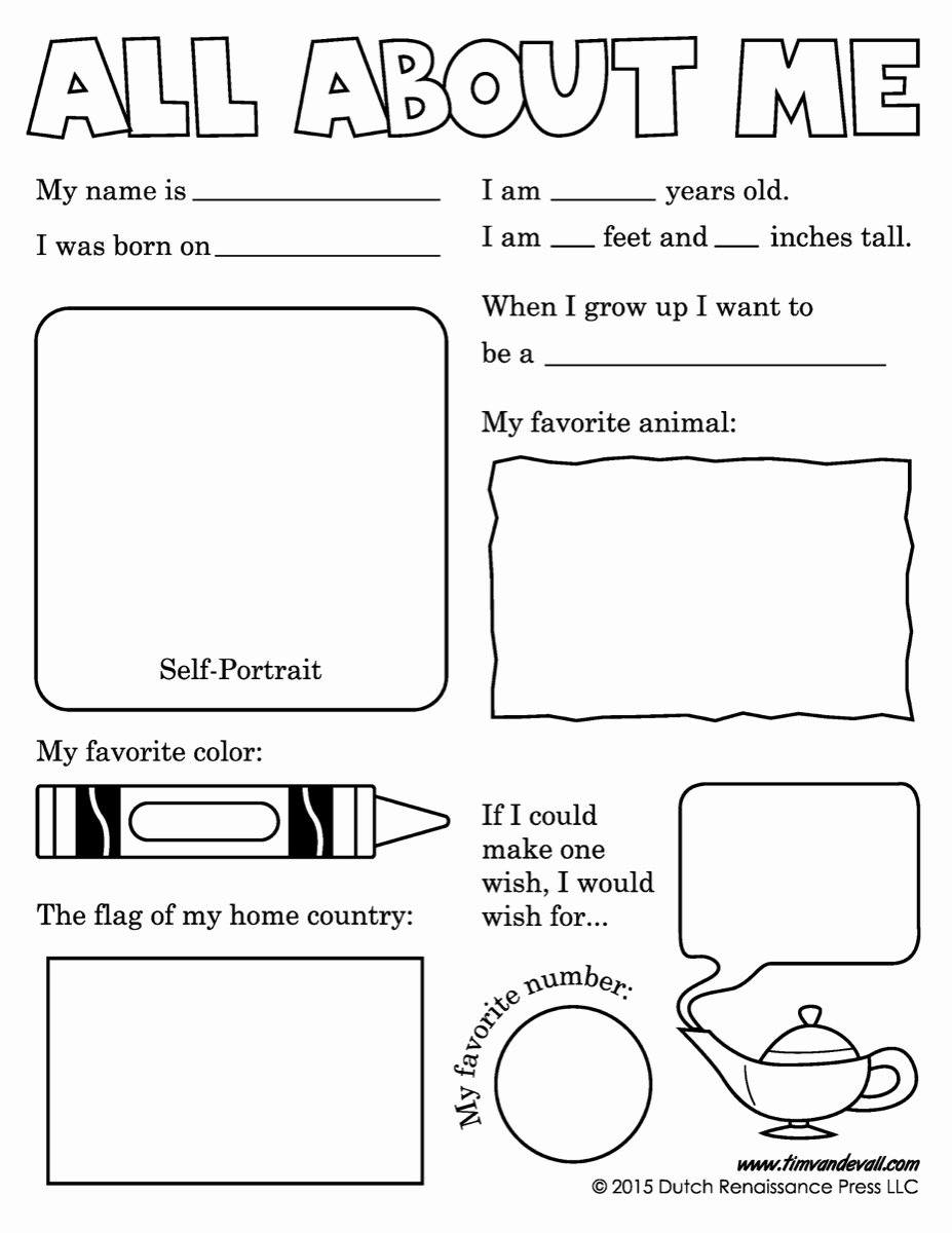 All About Me Worksheet Pdf Beautiful All About Me Worksheetstake the Pen
