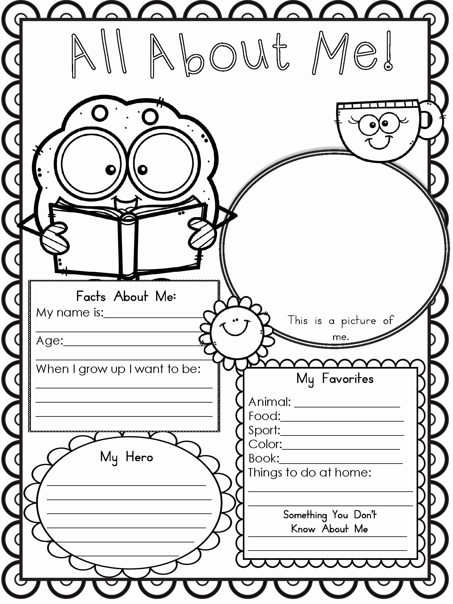 All About Me Worksheet Pdf Inspirational Free Printable All About Me Worksheet Modern Homeschool