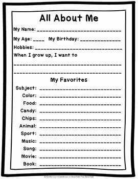 All About Me Worksheet Pdf Lovely Free Download All About Me for Middle School Free Download