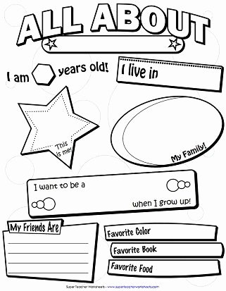 All About Me Worksheet Pdf New All About Me Worksheet Charts
