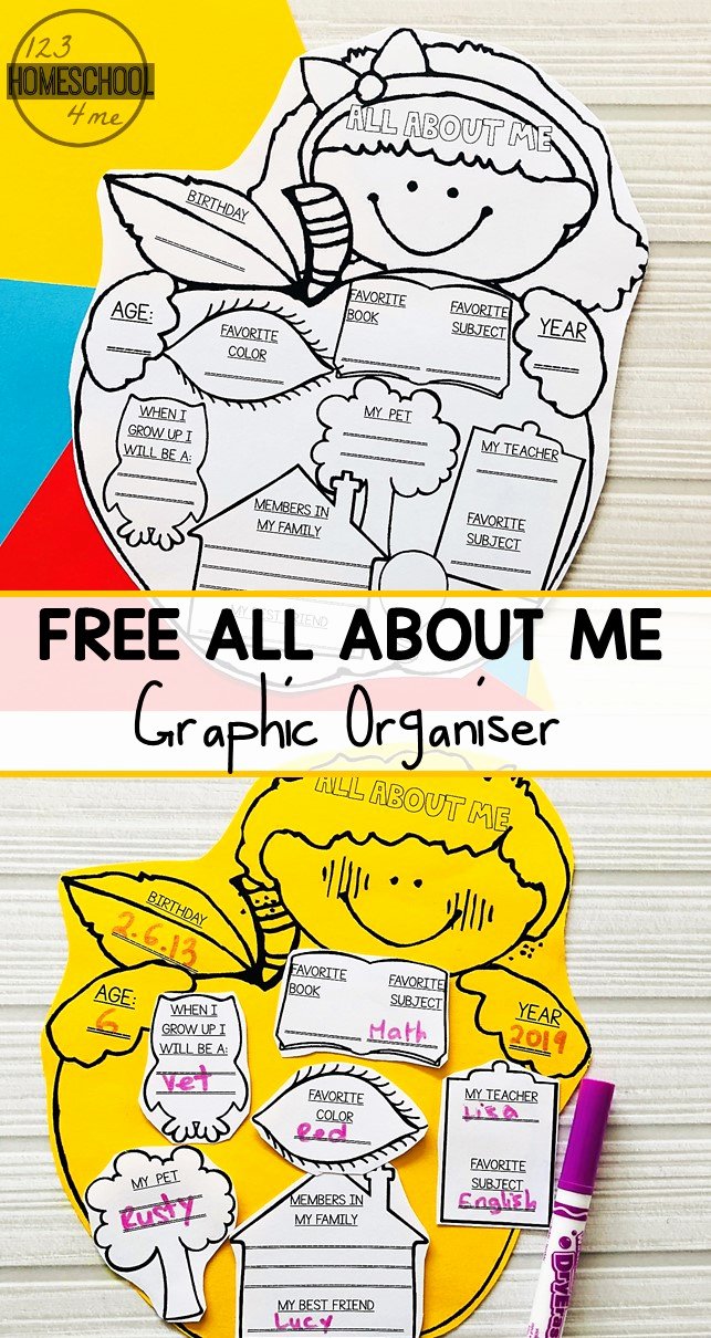 All About Me Worksheet Preschool Elegant All About Me Graphic organizer
