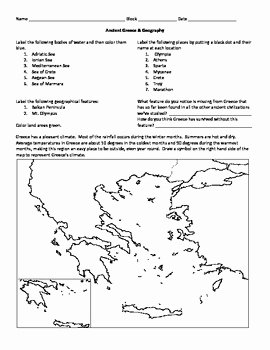Ancient Greece Map Worksheet Best Of Ancient Greece Map Activity by Middle School Marketplace