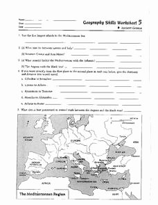 Ancient Greece Map Worksheet Luxury Ancient Greece Worksheet for 6th 7th Grade