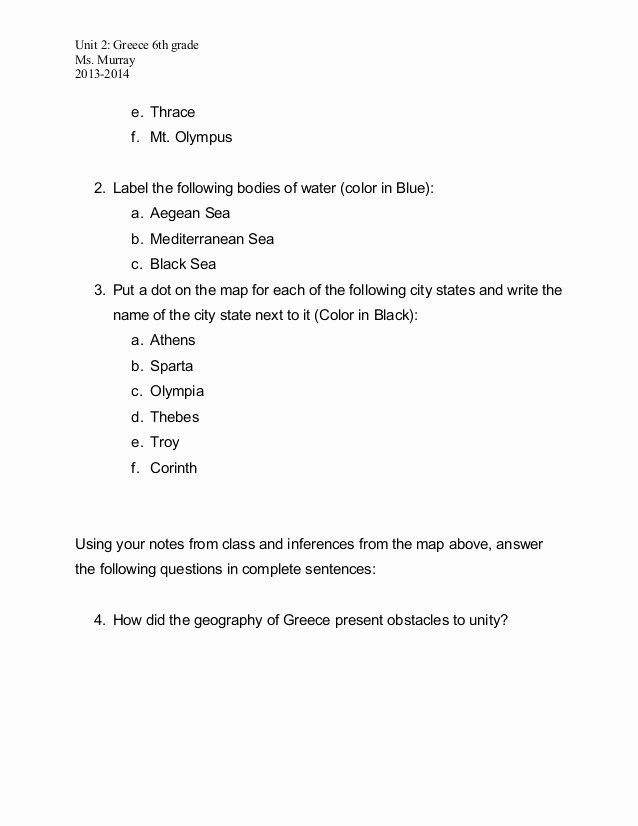 Ancient Greece Map Worksheet New Ancient Greece Map Worksheet
