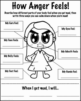Anger Management Worksheet for Teens Awesome How Anger Feels Anger Management Worksheet