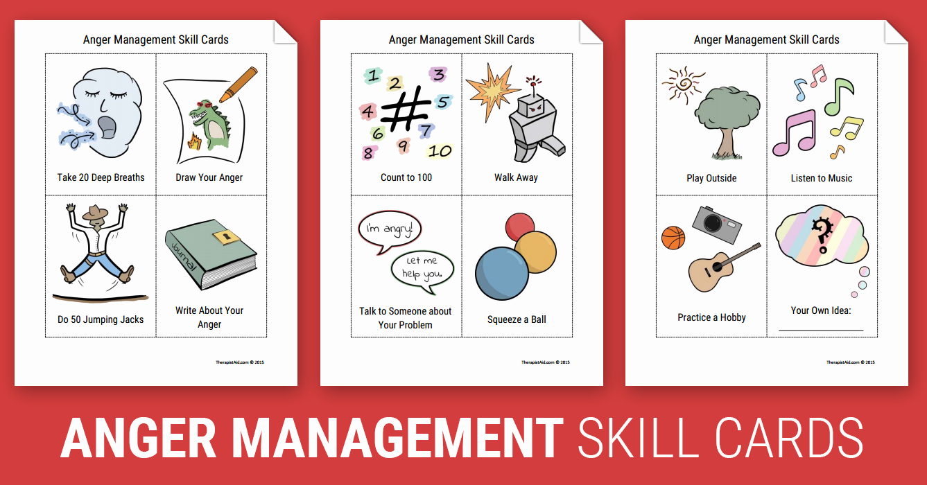 Anger Management Worksheet for Teens Elegant Anger Management Skill Cards Worksheet