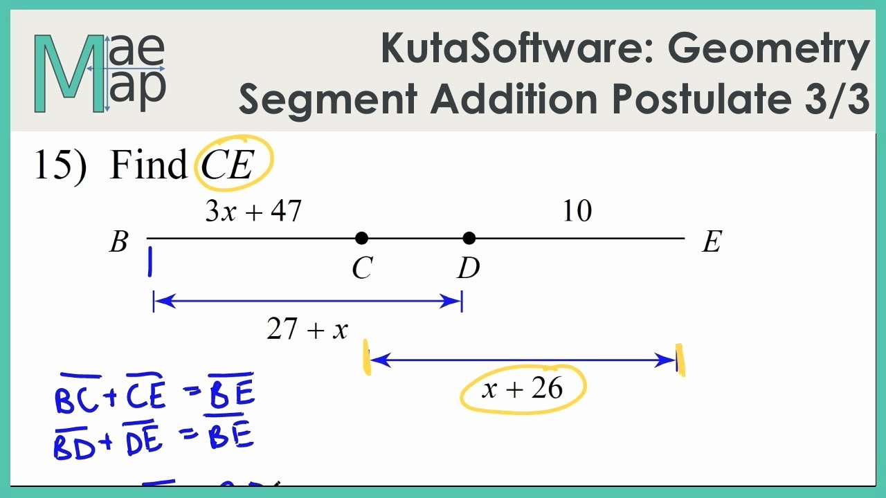 Angle Addition Postulate Worksheet Inspirational Segment Addition Postulate Worksheet Answer Key Math