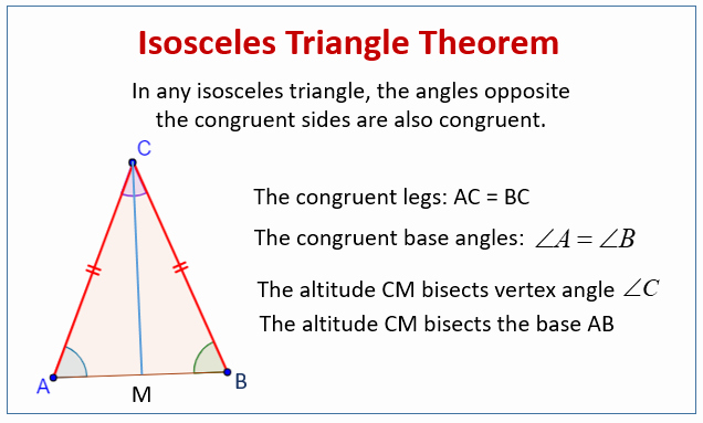 Angle Bisector theorem Worksheet New isosceles Triangle theorem Examples Videos Worksheets