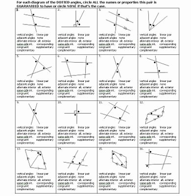Angle Pair Relationships Practice Worksheet New Angle Pair Terms Worksheet &quot;for Each Diagram Of the