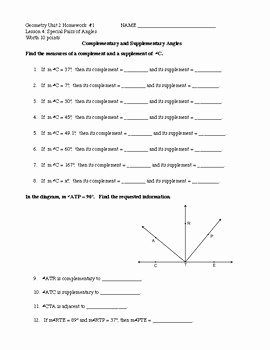 Angle Pair Relationships Practice Worksheet Unique Unit 2 Lesson 4 Special Pairs Of Angles Worksheet 1