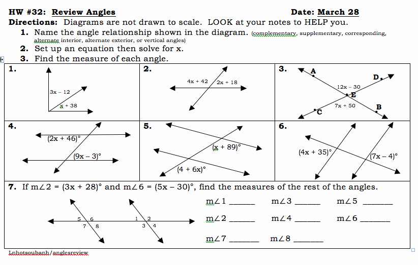 Angle Pair Relationships Worksheet Fresh Angle Relationships