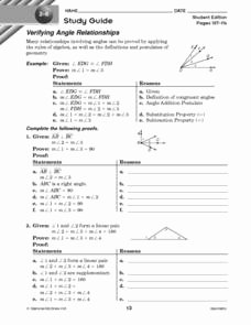Angle Relationships Worksheet Answers Elegant Verifying Angle Relationships 10th Grade Worksheet