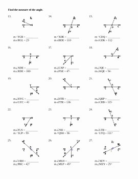 Angle Relationships Worksheet Answers Unique Angle Relationships Worksheet by Stone
