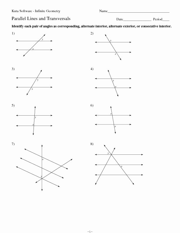Angles and Parallel Lines Worksheet Beautiful Twenty Eight Parallel Lines with A Transversal Problems