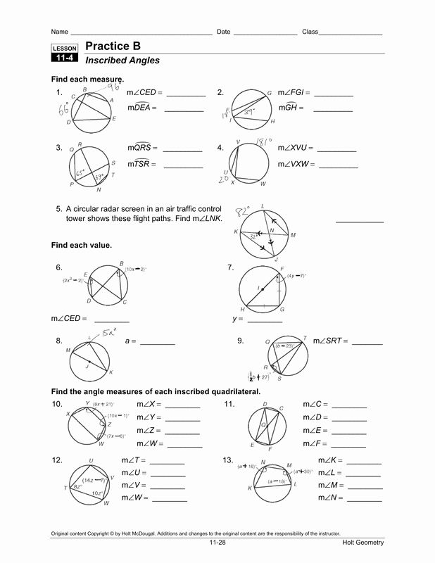 Angles In A Circle Worksheet Elegant Blog Archives Geometry