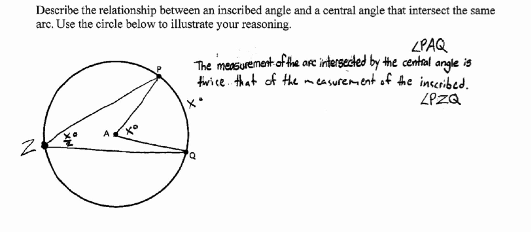 Angles In A Circle Worksheet Elegant Central and Inscribed Angles