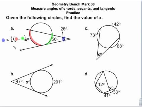Angles In A Circle Worksheet Lovely Geometry Circles Chords Secants &amp; Tangents Measures