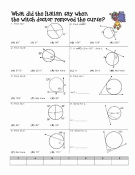 Angles In A Circle Worksheet New Angle Relationships In Circles Worksheet by Miss Lauren