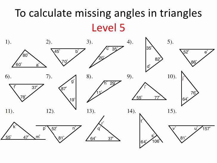 Angles In A Triangle Worksheet Best Of Triangles Identifying and Finding Missing Angles