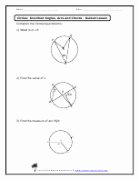 Angles In Circles Worksheet Awesome Circles Inscribed Angles Arcs and Chords Worksheets