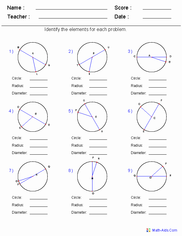 Angles In Circles Worksheet Lovely Geometry Worksheets