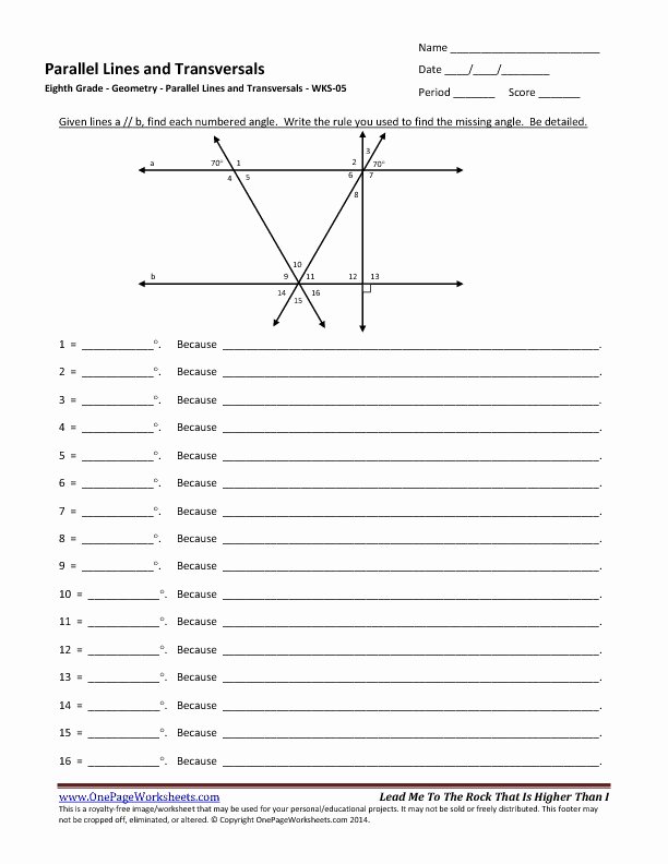 50 Angles In Transversal Worksheet Answers
