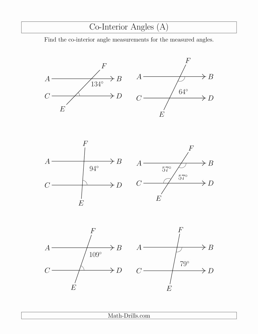 Angles Of Polygon Worksheet Luxury Co Interior Angle Relationships A