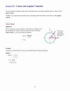 Angular and Linear Velocity Worksheet Awesome Worksheet 1 1 Arc Length and Angular Velocity Word Problems