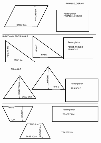 Area Of A Triangle Worksheet Awesome area &amp; Perimeter Of Quadrilaterals and Triangles by