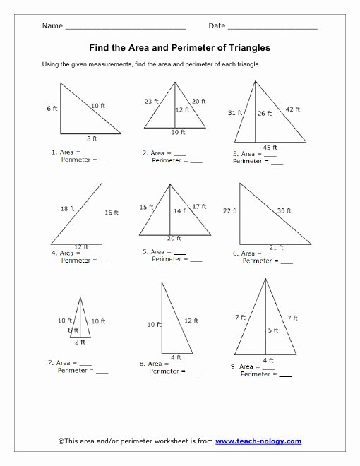 Area Of A Triangle Worksheet Awesome area Triangles Worksheet