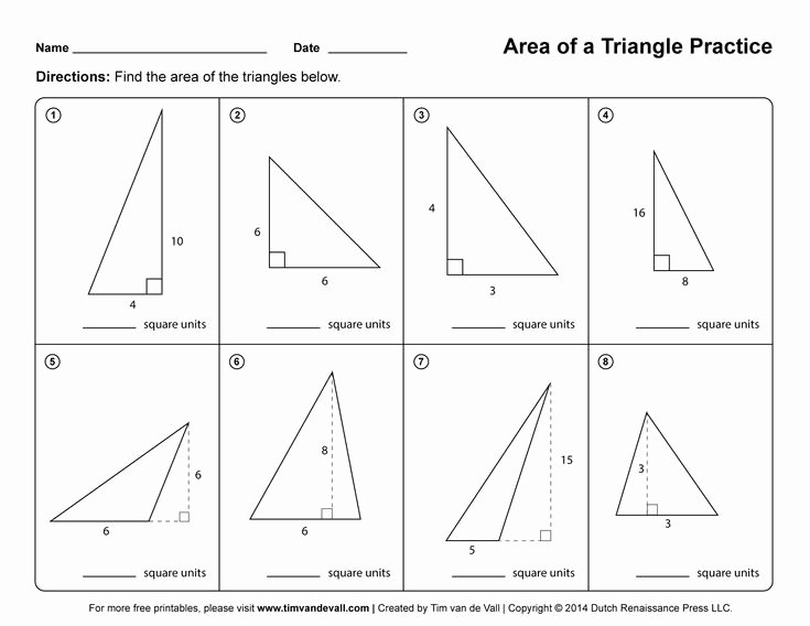 Area Of A Triangle Worksheet New 45 Best Images About Algebra On Pinterest