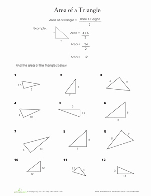 Area Of A Triangle Worksheet Unique Finding the area Of A Triangle Worksheet
