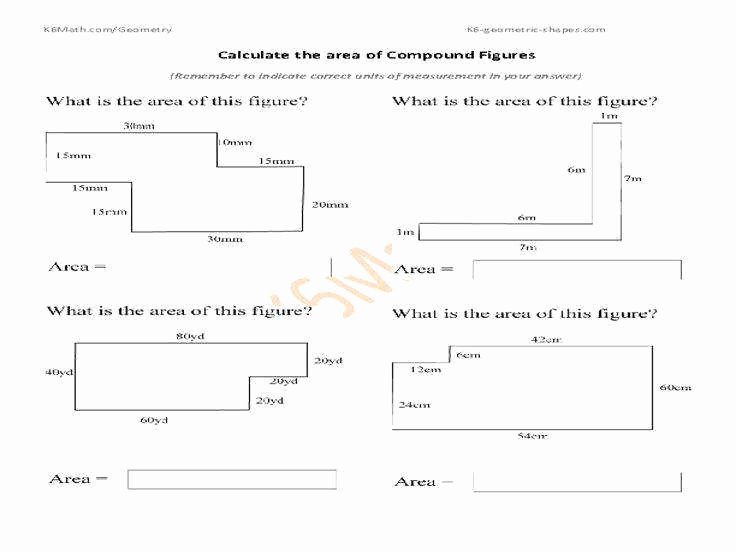 Area Of Composite Figures Worksheet Lovely area Posite Figures Worksheet